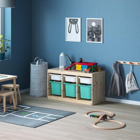 IKEA TROFAST Storage box, turquoise LARGE - Picture 9 of 15